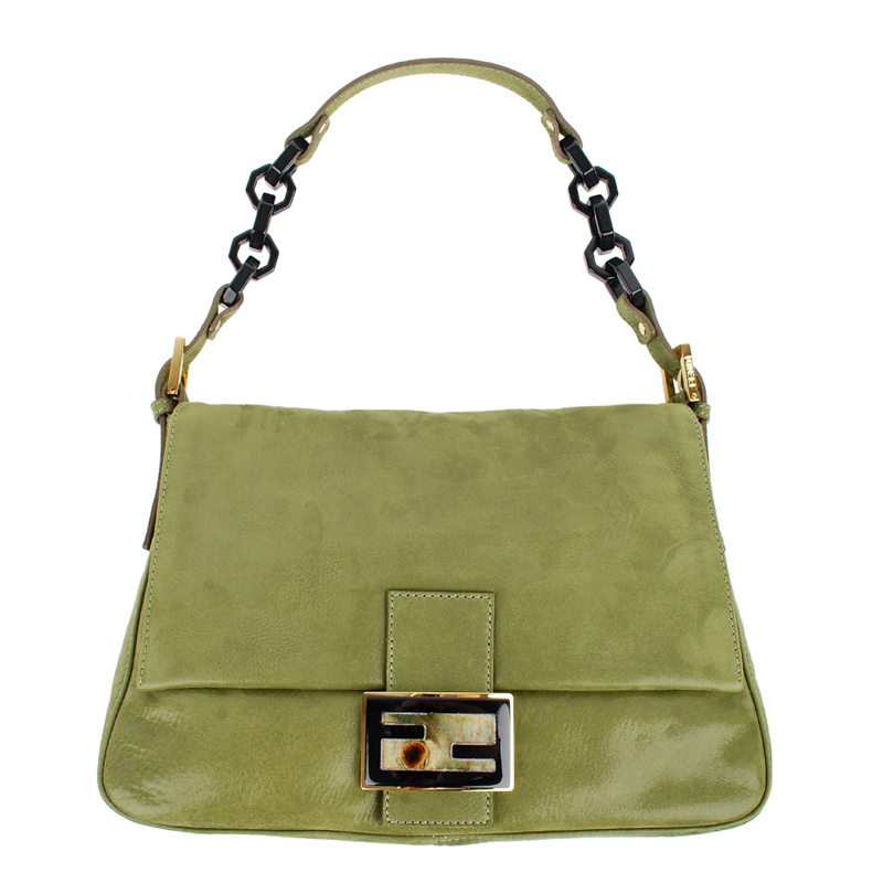 8F0012 Fendi plexi Borsa in pelle chiusura mamma